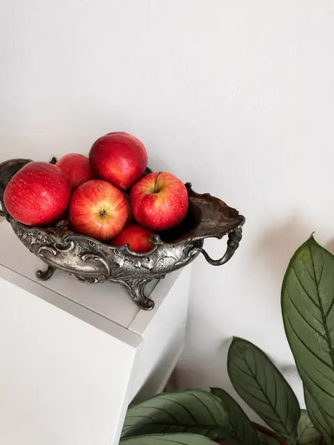 Vintage Ornate Metal Centerpiece Bowl